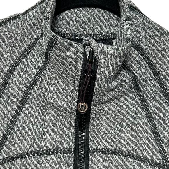 Lululemon Define Jacket Women's Sz 6 Heathered Herringbone Black Luon Outdoors - Picture 5 of 9